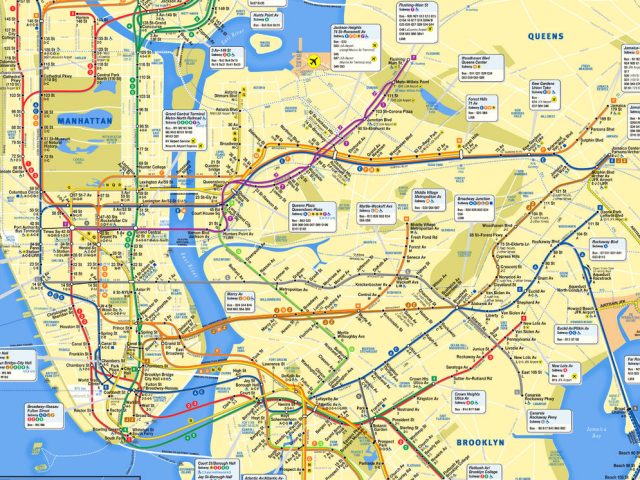 NYC Subway Map (Horizontal) - New York Transit Museum