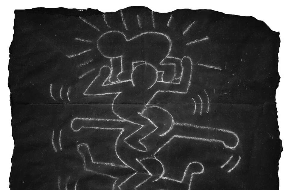 Keith Haring Subway Drawing cropped New York Transit Museum